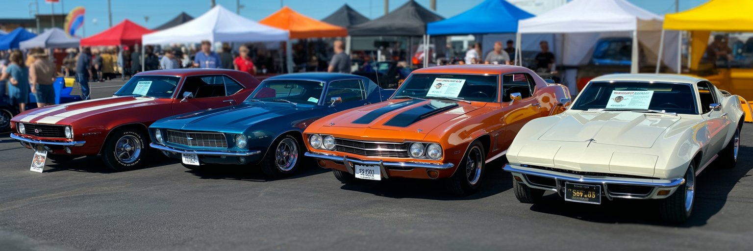 Classic muscle cars on display at TX Car Shows & Cruise Ins — Rosenberg Texas